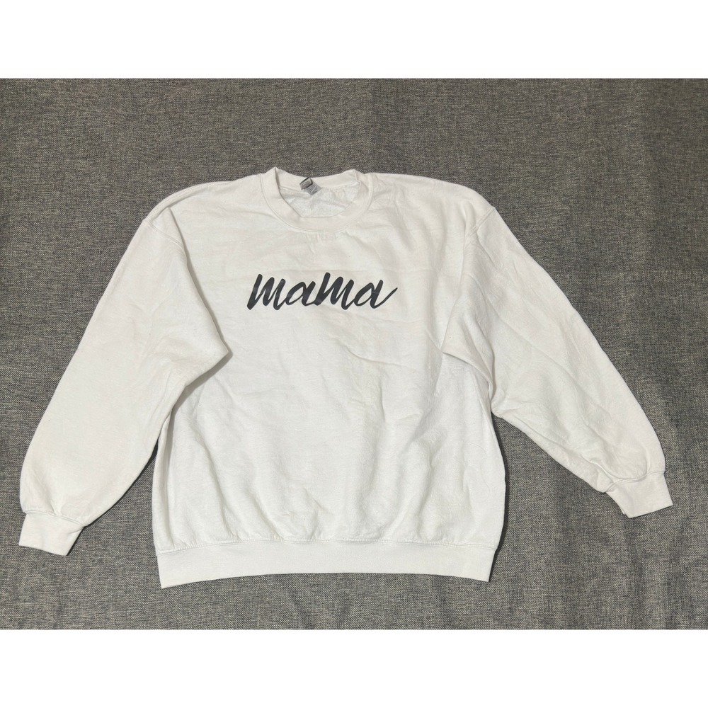 Gildan Womens XL Sweatshirt Mama Motherhood Ministry Proverbs 22:6 White